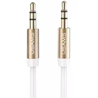 Usams AUX Cable 1m AUX (3.5mm Male) - Wit/Goud