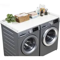 Vevor Werkblad voor wasmachine en droger (137 x 69,9 cm) met opstaande rand en haken