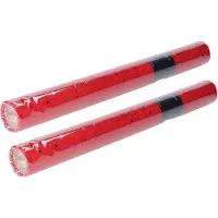Home & Styling Decoratie stof/tafellopers - 2x - rood - 38,5 x 200 cm