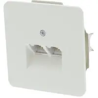 Peha Standaard Telefoon/Data Wandcontactdoos - Inbouw - Cat3 - 2 x 8-polig - Polarwit