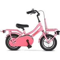 Zonix Meisjesfiets 12 Inch Roze Kinderfiets Transport Voor Meisjes Van 2 Tm 4 Jaar Geschikt Voor Kledingmaat 90-105
