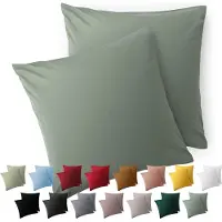 Blumtal Kussensloop Microvezel Kussenhoes 40 x 40 cm - Summer Green - Met Rits - Set van 2