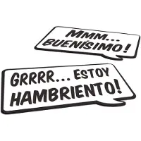 Balvi Placemats Speak Up! Es 40 X 29 Cm Pp Zwart/wit 2 Stuks