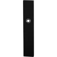GPF bouwbeslag GPF Langschild rechth enkelv 218x40x8,5 mm WC72/8 grote knop zwart