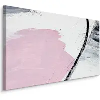 Karo-art Schilderij - Abstract in het roze, een echte eycatcher in huis, premium print