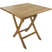 Decomeubel Inklapbare TEAK tuintafel vierkant 70 x 70 cm