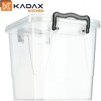 Hobby Hall Opbergdoos met deksel, robuuste plastic container van kunststof, lunchbox, transparante vershouddoos, lunchbox met kliksluiting (3,7 l)