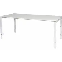 Schaffenburg Verstelbaar Bureau - Domino 180x80 wit - wit frame