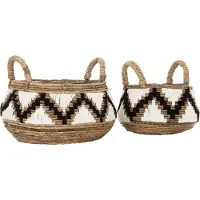 MUST Living Basket Mendoza, set of 2,33xØ37 cm / 34xØ47 cm (Naturel, 47x34x47cm)