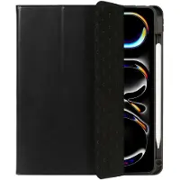 Rosso Elite Hoes Geschikt voor iPad Pro 11 (2024/2025) - 2-in-1 Echt Leer Book Case en Back Cover - Magnetisch Uitneembaar Hoesje - Beschermhoes Zwart
