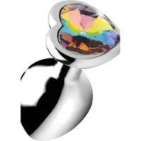 Booty Sparks Rainbow Heart Buttplug - Middel