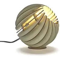 Van Tjalle en Jasper | Atmosphere tafellamp - Dirty Mint | Bouwpakket | Mint Groen | Naturel(houtskleur) | E14 fitting | Laser gesneden | Sfeer licht | Sfeervolle verlichting | uniek Dutch Design