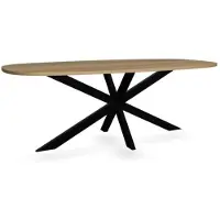 Lizzely Garden & Living Eettafel Deens ovaal 240cm lichtbruin Hero ovale eettafel