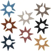 Orion Glasmarkers - Set van 8 stuks - Siliconen - Stervorm - Kleurrijk - Glasherkenning