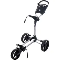 Fastfold Slim 3 Wheel Trolley zilver black