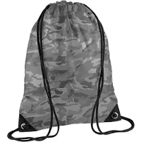 Bagbase Premium Gymsac Waterbestendige Zak (11 Liter) (Arctische Camo)