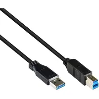 GOOD CONNECTIONS Anschlusskabel USB 3.0 Stecker A an Stecker B, schwarz, 1m, 