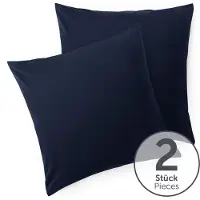Blumtal - Set Van 2 Kussenslopen - Superzachte Premium Jersey Kussenhoes - 100% Katoen - 60 x 60 cm - Donkerblauw