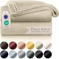 Blumtal - Fleece Deken - Super Zacht Fleece Plaid 220x240 cm - Zand
