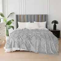 Cotton World Zacht Decoratief Deken 160x200cm - Zacht Pluche met Bloemenpatroon