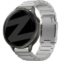 Bandz Titanium 'Link' band geschikt voor Garmin Vivoactive 4S / Garmin Vivomove 3S / Garmin Venu 4 (41mm) / Garmin Venu 3S / Garmin Venu 2S / Garmin Forerunner 265S / Garmin Forerunner 255S - Zilver