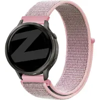 Bandz Nylon loop bandje geschikt voor Garmin Vivoactive 4s / Vivomove 3s / Venu 4 - 41mm / Venu 3s / Venu 2s / Forerunner 265s / Forerunner 255s - Zandroze