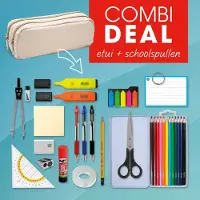 Soho - Etui XL + Vulling - Grote etui met diverse opbergmogelijkheden - Inclusief complete vulling - In 1 klik klaar voor het nieuwe schooljaar - DUNE - Beige