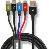 IBox Universele 4 in 1 oplaadkabel I-BOX USB IKUM4W1