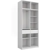 Vicco Elmo Kledingopslagkast – 50 x 40 cm Set van 3 Wit