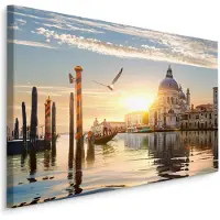 Karo-art Schilderij - Romantisch Venetië, Italië, premium print