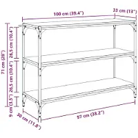 vidaXL Boekenkast Zwart eiken 40 x 33 x 70.5 cm
