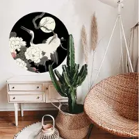 Fabryk Design | Wanddecoratie Kraanvogels forex multicolour 125x125 cm decoratieve wandobjecten | NADUVI