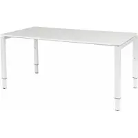 Schaffenburg Verstelbaar Bureau - Domino 160x90 grijs - wit frame
