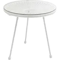 Kare design Tuin Bijzettafel Acapulco Mono wit