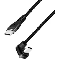 Logilink Usb-C-Kabel Usb-C M M Voor Laptop En Smartphone 3M Gehoekt Zwart Lang