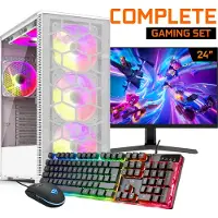 Screenon GamePC - Complete Gaming Set - RTX 3050 - Ryzen 5 - 16GB RAM - 500GB SSD - Incl. 24" Monitor & Accessoires