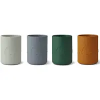 Liewood - Beker Ethan (Set van 4) - Dino Blue Multi Mix