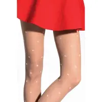 Fiore polkadot 20 den panty maat S naturel