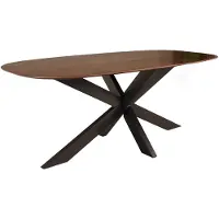 Lizzely Garden & Living Eettafel deens ovaal mangohout 200cm Austin bruin ovale tafel duurzaam mango eetkamertafel