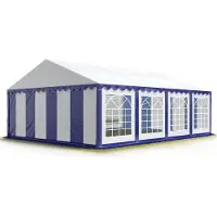 TOOLPORT Partytent 5x8 m, PVC 700, blauw wit