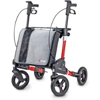 Topro Troja Odysse Rood M - Dubbel Opvouwbare Rollator