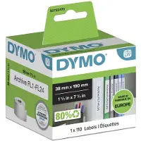 Dymo Roll of Labels 38 x 190 mm LabelWriter White (6 Units)