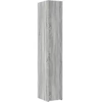 vidaXL Hoge kast 30x42,5x185 cm bewerkt hout grijs sonoma eikenkleur