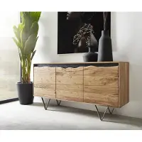 DELIFE Dressoir Stonegrace 147x45 cm acacia natuur 3 deuren
