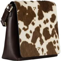JOST Bags Leren schoudertas Furry Cow Shoulder Bag Brown veelkleurig