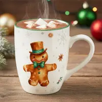 HOME & Styling collection Mok Porselein Peperkoek Menselijk 320 ml - Koffiemok - Theebeker - Koffie - Beker