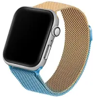 Beline pasek Apple Watch Steel 42/44/45/49mm niebiesko-złoty blue/gold