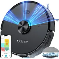 Lubluelu L15 Ultra 3-in-1 robotstofzuiger met dweilfunctie, 4000 Pa sterke zuigkracht, lasernavigatie, 5-staps mapping, 55 dB stil, app-bediening, ideaal voor dierenharen, tapijten en harde vloeren