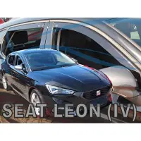 HEKO Zijwindschermen donker getint tbv Seat Leon (type 4) & Cupra Leon - 5-deurs HATCHBACK (dus past NIET op de Touring/SW) - VANAF 2020 set a 4 stuks tbv V + A ramen