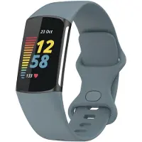 123Watches sport band - leisteen - ML - Geschikt voor Fitbit Charge 5 & 6